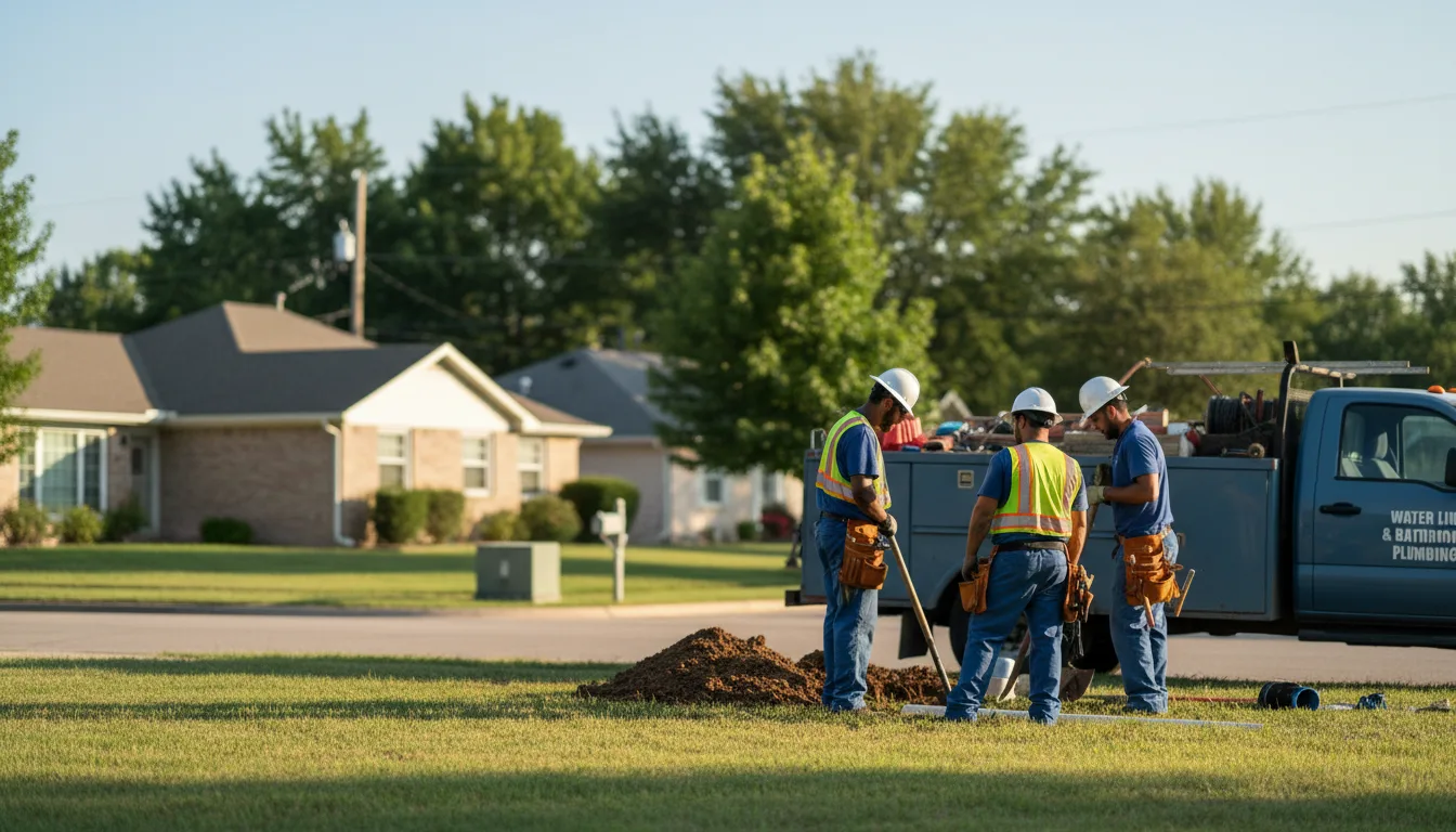 Residential water line and bathroom plumbing service in Roebling, NJ